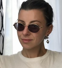 Guy Laroche Sunglasses Made in Japan GL203 49-19 Gold Oval Frames