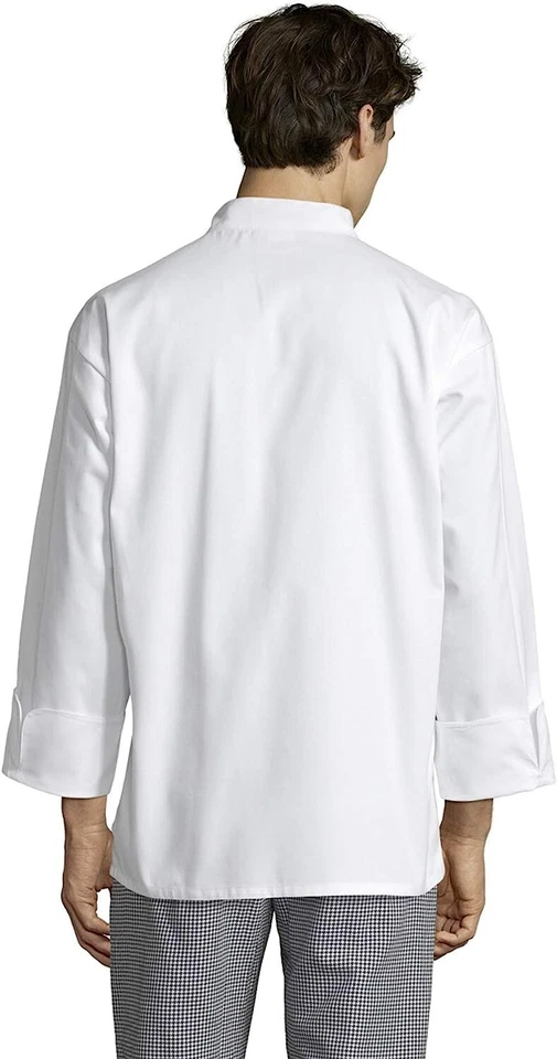 Uncommon Threads Classic 0402 Unisex XS White Long Sleeve Chef Coat w/ Pockets - Image 2 of 4