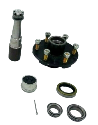 Trailer Idler Hub Kit Trailer Idler Hub Spindle Kit - 5 X 4.75 Bolt Pattern, 3500# Capacity, Stub End Unit (Part #84) Axle Parts For Ram 3500