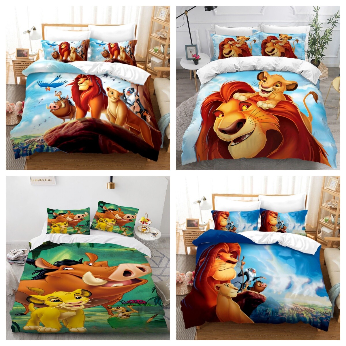 3D Printed The Lion King Bedding Set Kids Duvet Cover Quilt Cover Single  Double