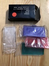 Wide Angle Adapter  3 Colored Filters Brand New Vntg Box