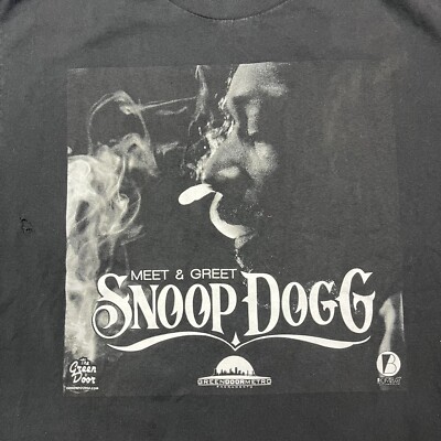 Snoop Dogg Meet & Greet Rap Tre Hip Hop T Shirt L | eBay
