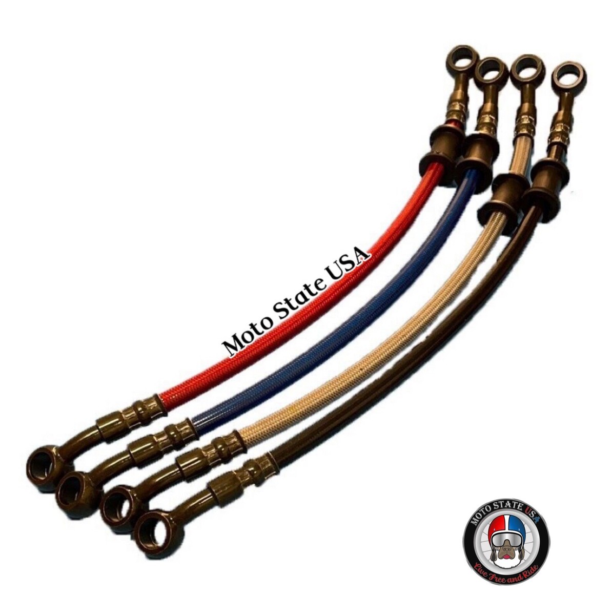 50cm-230cm Motorcycle Braided Steel Brake Clutch Oil Hoses Line - View #10