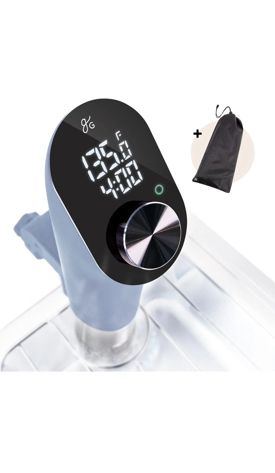 Greater Goods Kitchen Sous Vide Precision Cooking Machine 1100 Watts Ultra Quiet