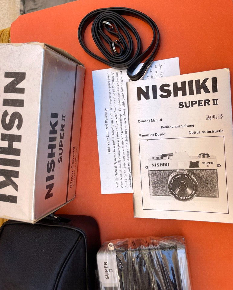 Nishiki Super II 35mm Film Camera Auto Fixed Focus 50mm Optical Lens