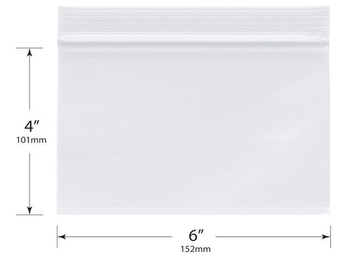 300 -6" x 4" Clear Reclosable Plastic Poly Zipper Bags 2 Mil Zip Lock ...