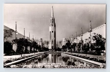 Postcard RPPC California San Francisco Golden Gate Expo Court Reflections 1940s