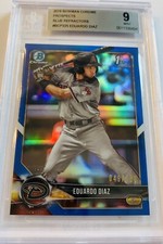 2018 Bowman Chrome Eduardo Diaz 1st Bowman Refractor #049/150 BGS 9