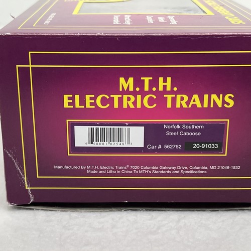 MTH Premier 20-91033 Norfolk Southern Steel Caboose #562762 O Gauge New NS - Picture 12 of 13