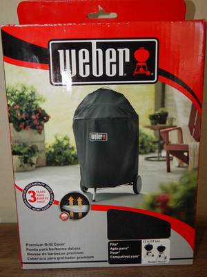 Weber Premium Grill Black Cover Black Fits 22 in Kettle and Master Touch # 7150