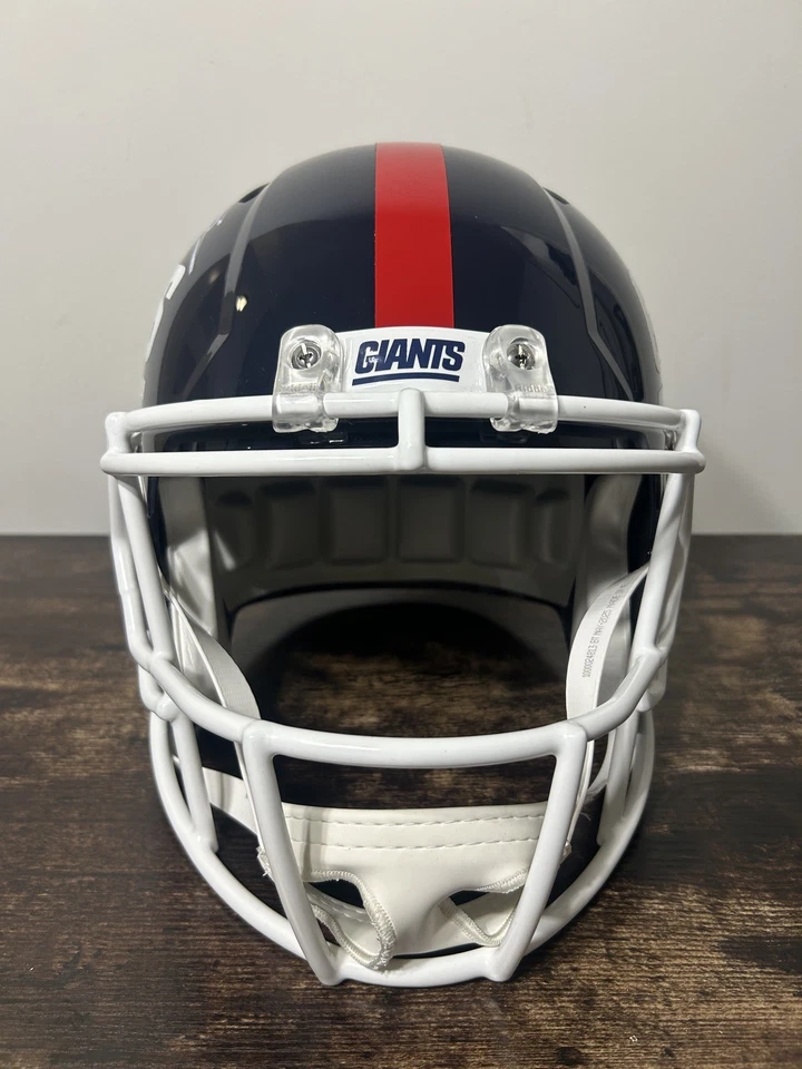Casco Lawrence Taylor Autografiado New York Giants FS RETRO REP Foto 2 de 4