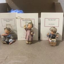 Goebel Studio Hummel Christmas Ornaments Berta Hummel 3 pcs set Box #1 New
