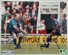 John Hartson & Ian Wright signed Arsenal 10x8 photo RACC Trusted Seller ACGCert