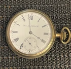Antique Hamilton Pocket Watch Grade 975 17j 16s Gold Filled Sidewinder Runs