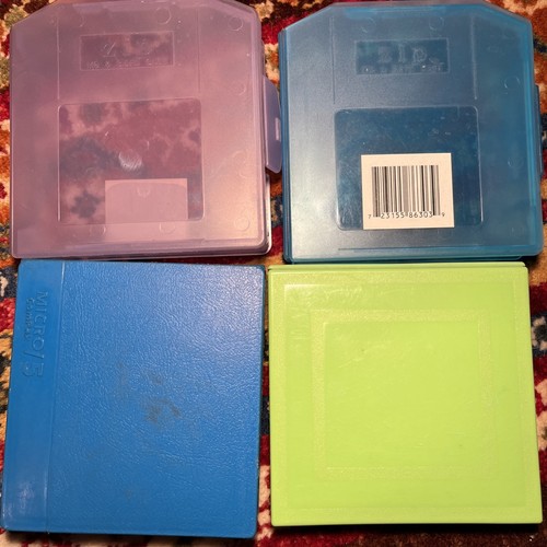 Vintage 3.5 floppy disk storage cases mixed lot of Four