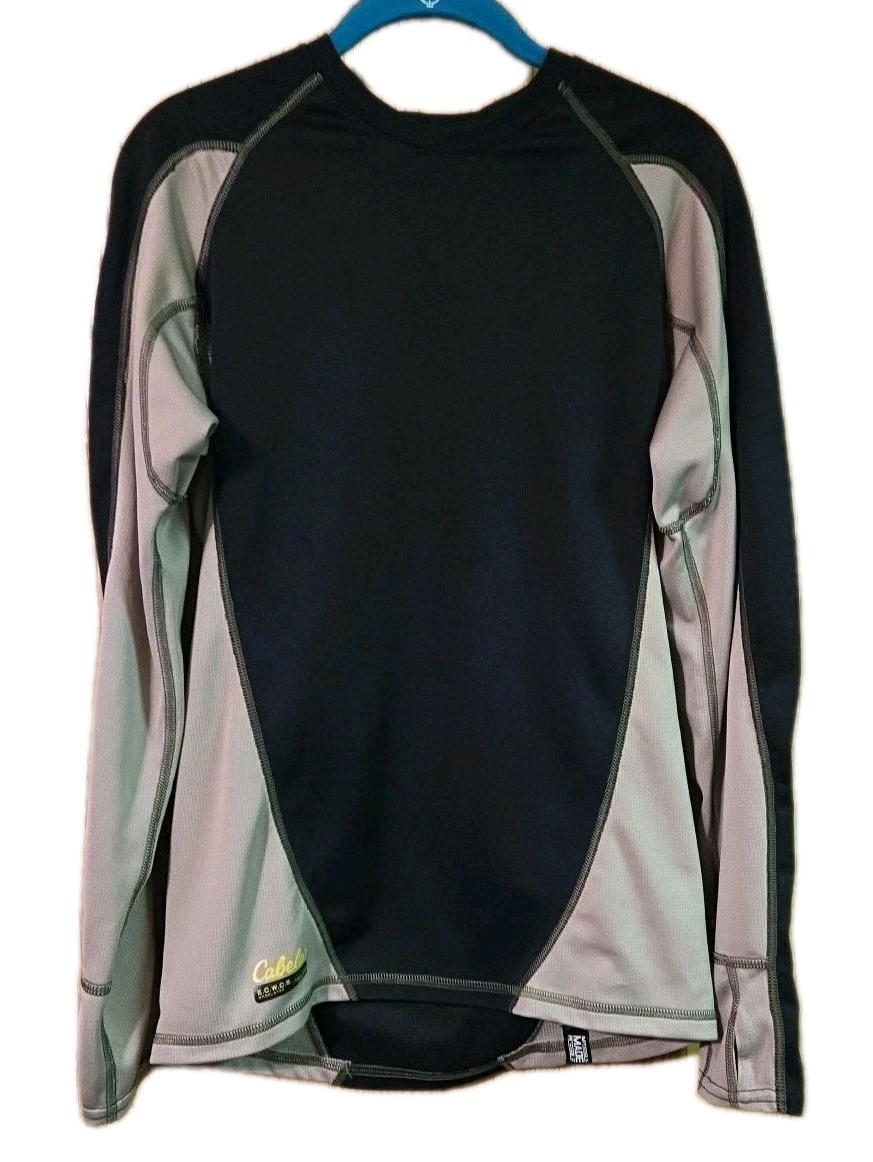 Cabelas Men's ECWCS BaseLayer Thermal Zone Polartec Crewneck Tech Silk Weight