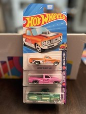 3 Hot Wheels Custom  Luv 1:64 Diecast Pickup