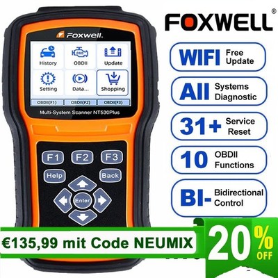 2026 FOXWELL NT530 PLUS KFZ Diagnosegerät Auto OBD2 Scanner All System Für BMW