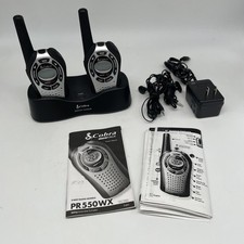 2x Cobra PR550WX Hand Held Audio Compass Micro Talkie w/Charging Dock TESTED