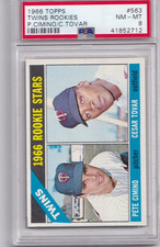 1966 Topps Baseball, #563 Twins Rookies, PSA 8, PSA High Number set break