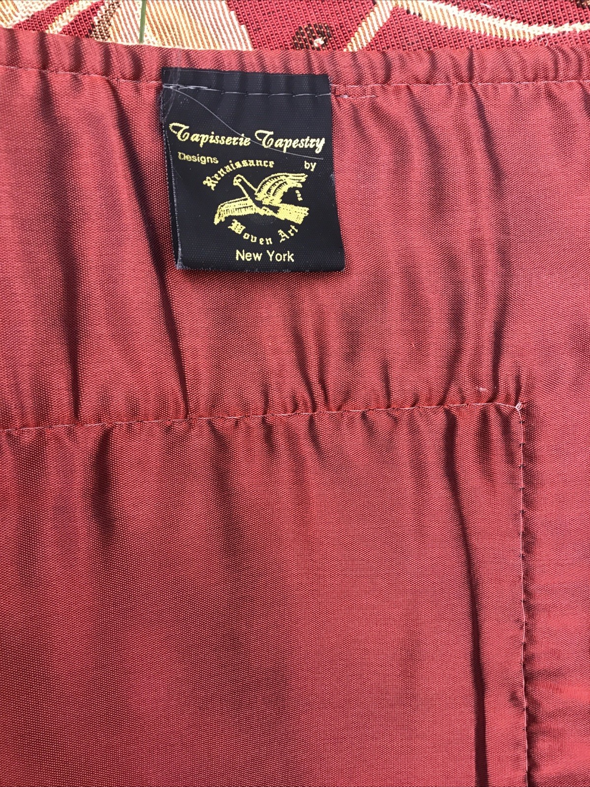 ARTS AND CRAFTS WILLIAM MORRIS STYLE TAPESTRY TABLE RUNNER RENAISANCE WOVEN ART