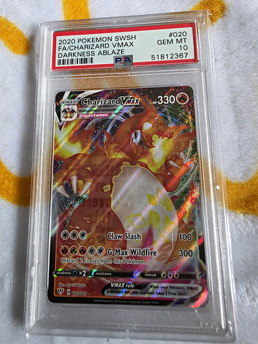 Pokémon TCG Charizard VMAX 020/189 Darkness Ablaze Holo Ultra Rare PSA 10