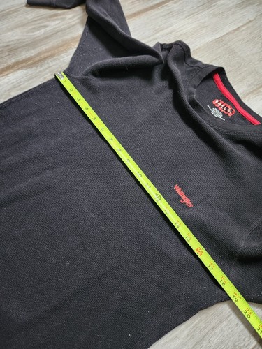 Wrangler Black Thermal Base Layer Long John Long Sleeve Shirt Men Size Large - Picture 4 of 6