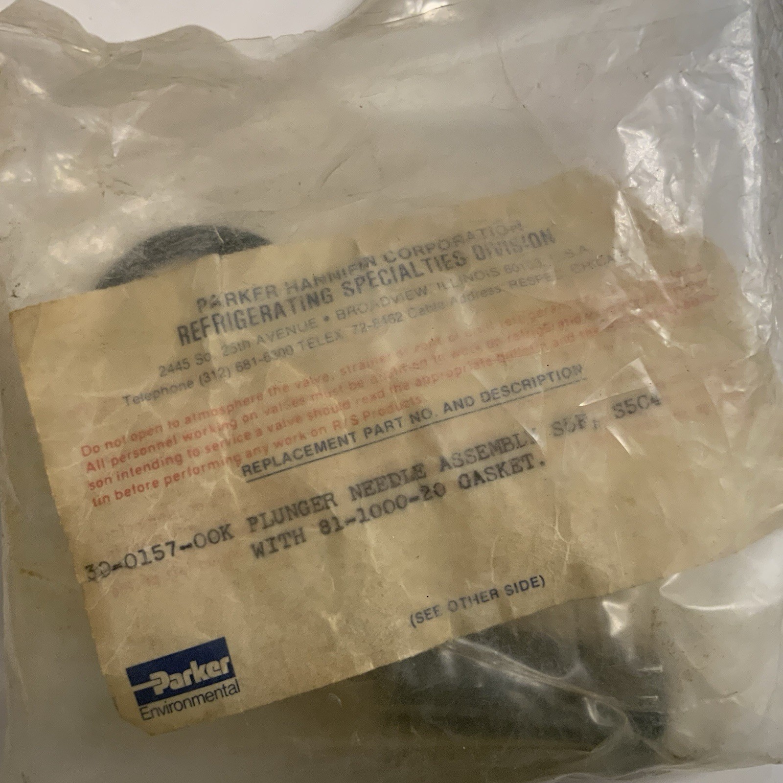 Parker HannifIn Refrigerating  30-0157-OOK plunger Needle S5F, S5C4