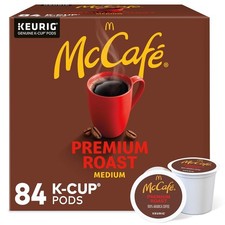 McCafe Premium Roast Coffee, Single Serve Keurig K-Cup Pods, Medium Roast, 84 Co