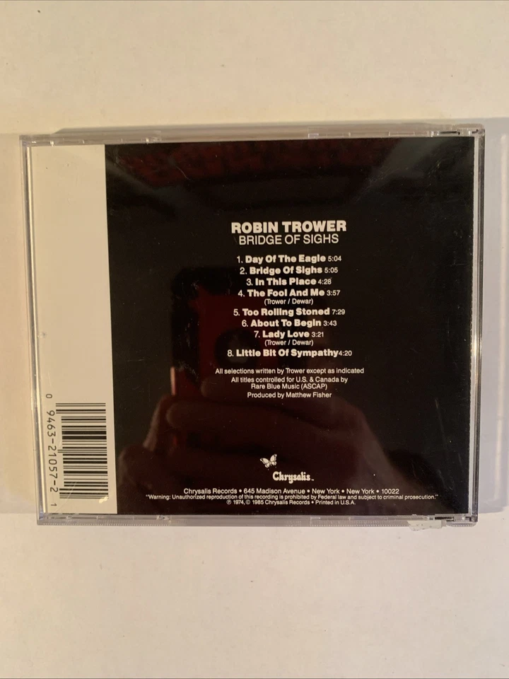 Robin Trower - Bridge Of Sighs CD [1974] Chrysalis Records F2 21057 Foto 2 de 2