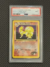 2000 Pokémon Gym Challenge Holo Rare Brock’s Ninetales First Edition 3/132 PSA 9