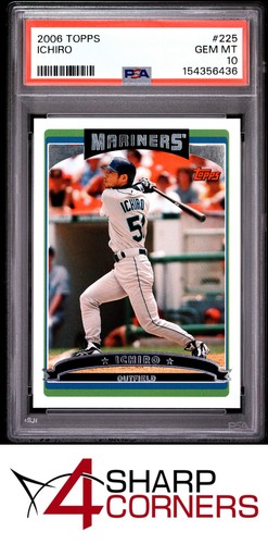2006 TOPPS #225 ICHIRO SUZUKI MARINERS HOF PSA 10
