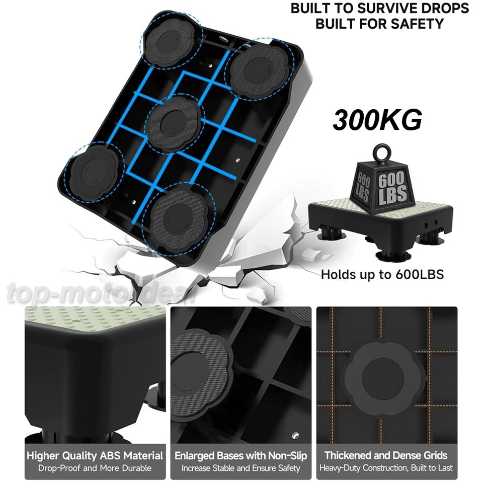 Adjustable Anti-Slip Half Step Stool Elderly Disability Outdoor 300KG Luminous - image 3 of 4