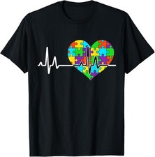 Love Heart Puzzle acceptance Men Women kids autism awareness T-Shirt