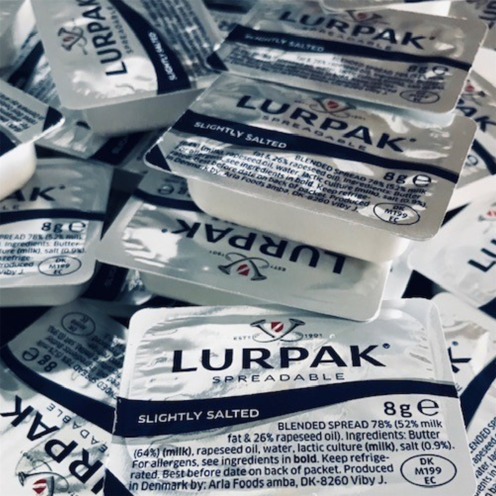 Lurpak Spreadable Slightly Salted Butter Portions 8g x 25