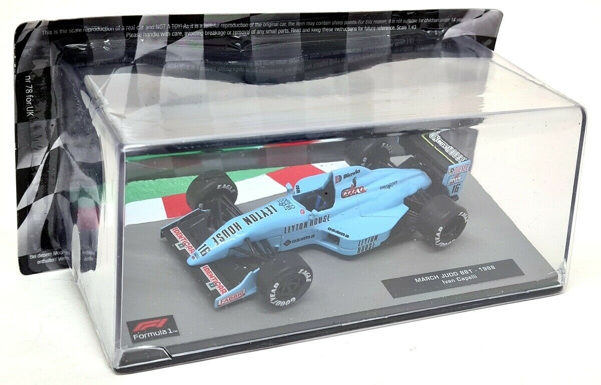 Atlas 1/43 - 78 March Judd 881 1988 Ivan Capelli Diecast Model F1 Car