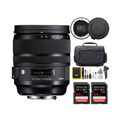 Sigma 24-70mm f/2.8 DG OS HSM ART Canon EF Lens USB Dock Travel Kit
