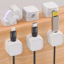 12Pcs Magnetic Cable Clips Cord Holder, Under Desk Cable Management Lot -