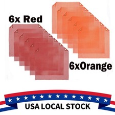 18 x 18 Inch Safety Flags Oversize Grommet Warning Flag Mesh Red  Orange USA