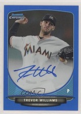 2013 Bowman Draft Chrome Prospect Blue Refractor 66/99 Trevor Williams Auto 2a9