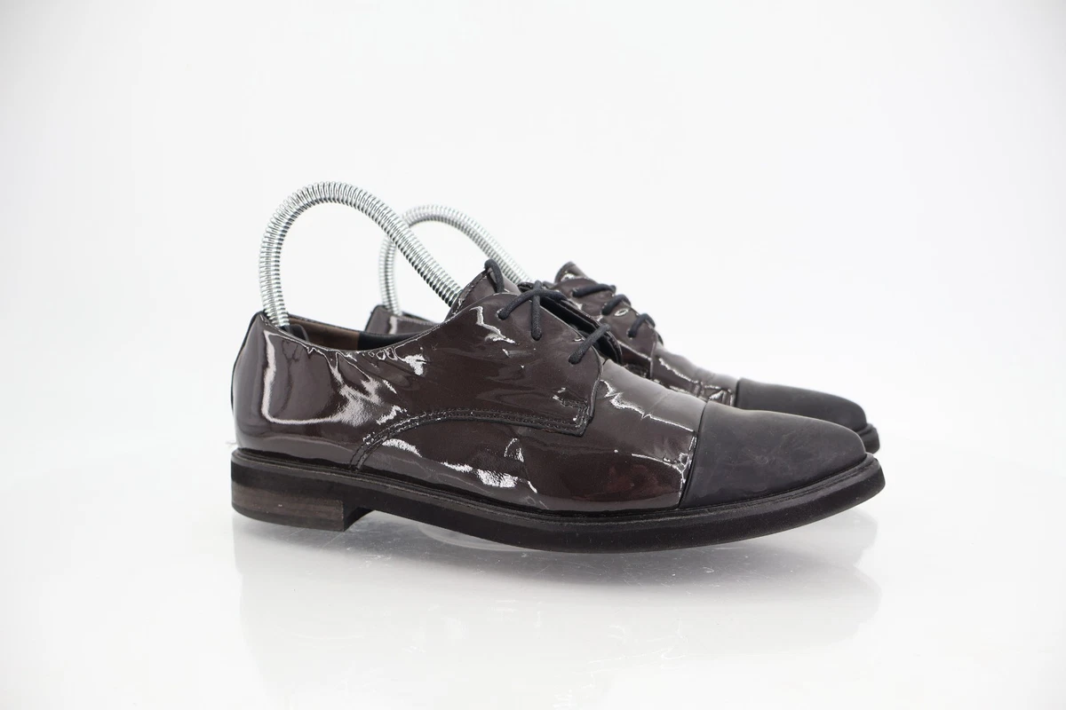 Vintage Paul Green Unisex Black Oxford Shoes Paul Green Oxford Patent Leather Comfort Shoes for Women for  main image 4