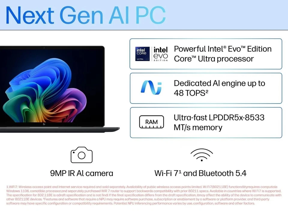 🔖HP Omnibook Ultra Flip 14" 2.8K OLED Ultra 7 258V 32GB 1TB - Blue - Spectre - image 2 of 4