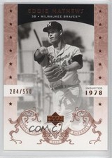 2005 Upper Deck Hall of Fame 284/550 Eddie Mathews #22 HOF gc7