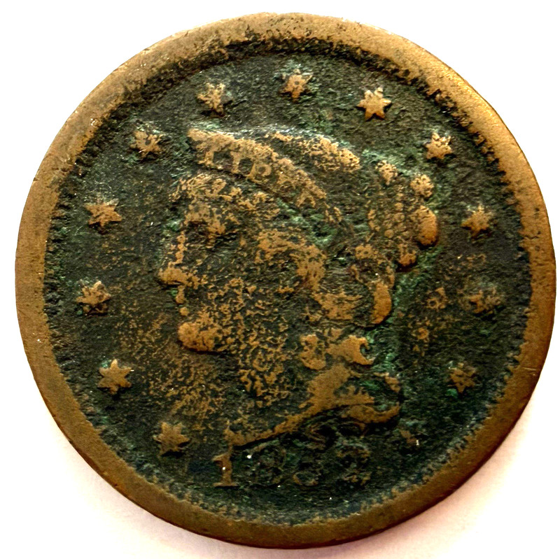 US Coins 1852 Large Cent 1¢