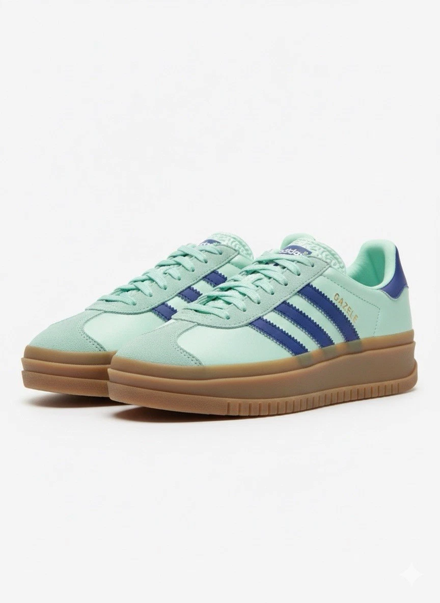 adidas Gazelle Bold Green Blue Gum W for sale | eBay