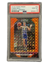🔥 Lonzo Ball Mosaic Orange 2018 Panini Prizm Gem MT 10 /99