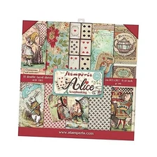 Stamperia International KFT Small Paper Pad 10 Sheets Double Sided Alice, 20.3 