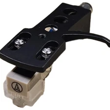 Audio Technica AT3600L Cartridge+ Genuine Needle+ HQ BLACK GENERIC HEADSHELL  O