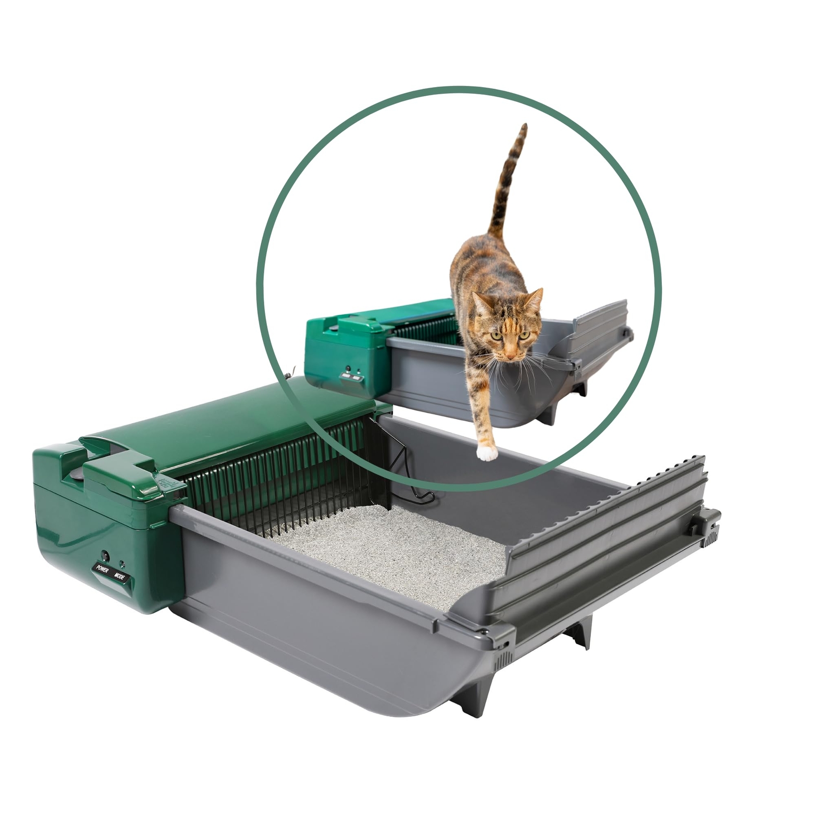 Pet Zone Semi Automatic Cat Litter Box Self Cleaning Smart Scoop Cat