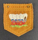 Vintage Wagon Pocket Patch with Metal — photo 1